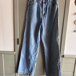 Light Wash High-Rise Wide Leg Jeans